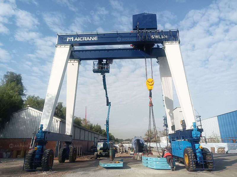 50 ton gantry crane for industrial component handling